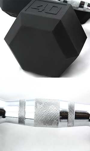 Rubber Hexagon Dumbbell