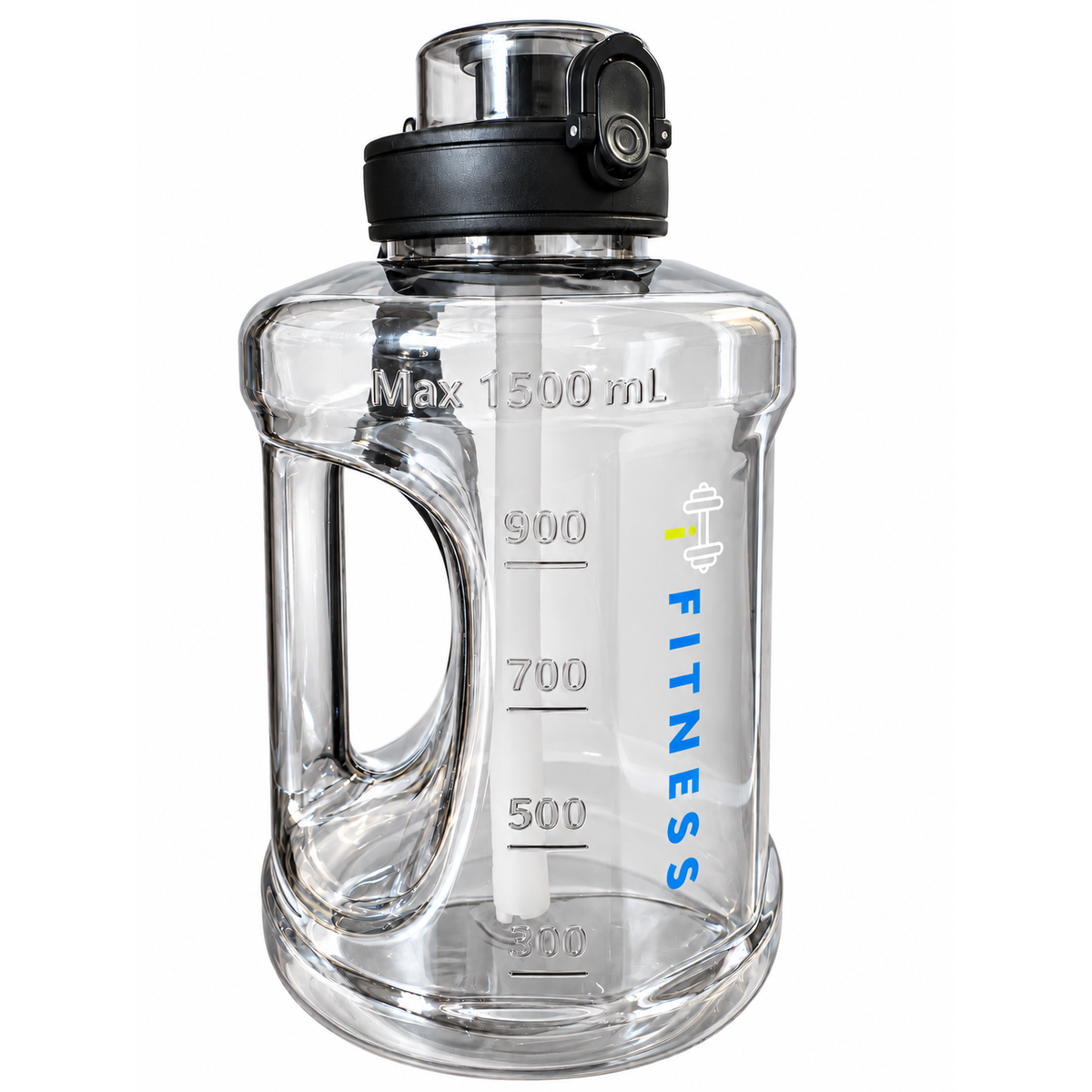 i-Fitness Gym Water Bottle with Straw - 1.5L